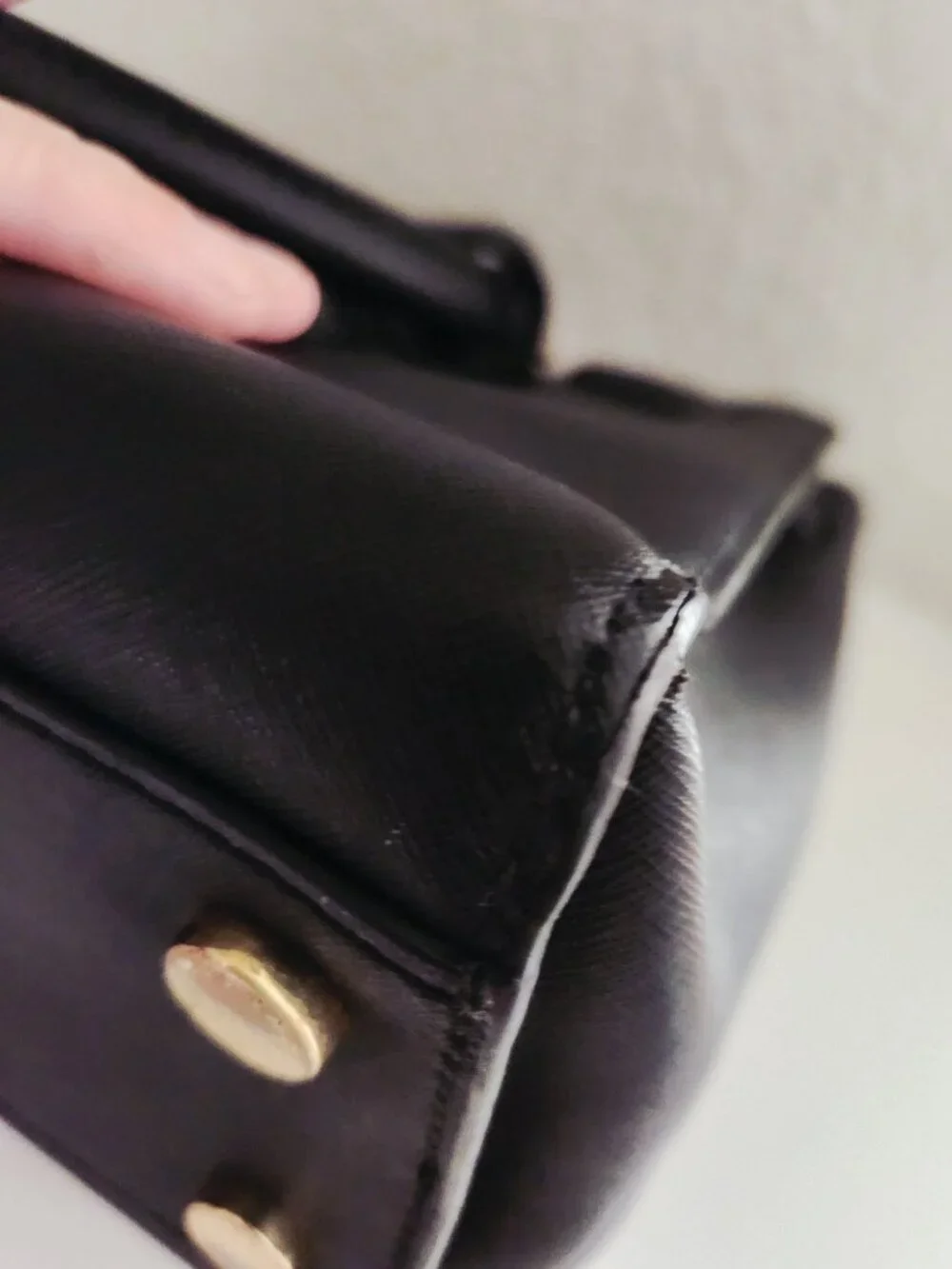 Michael Kors Black Leather Handbag Purse Satchel
